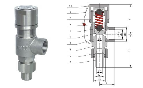Spring Micro Safety Pressure Reducing Valves with Stainless steel / F6  Steillie Trim
